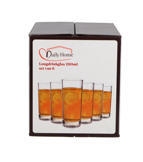 Ensemble de verres à long drink quotidien pour la maison de 6 | 8 pièces