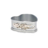 Mini moule à charnière coeur argenté Patisse 12 cm | 3 pièces