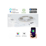 Bande LED intelligente Woox r5093, 5m, 1000lm, RVB polychrome + blanc chaud 1000