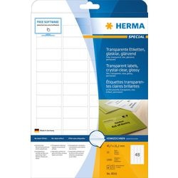 Herma - étiquettes autocollantes en film - durables - 21,2 x 45,7 mm 1200 étiquette(s) (25 arcs x 48) (8016)