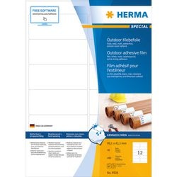 Herma 9538 étiquettes autocollantes droites blanches 480 pièces (9538)