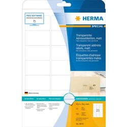 Étiquettes d'adresse Herma 8670 transparentes