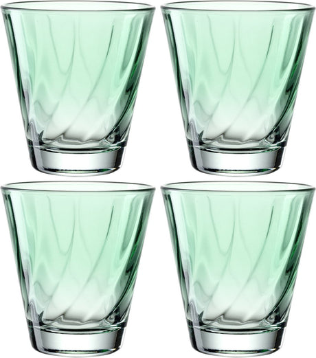 Verre à boire Leonardo twist 215ml vert - set 4