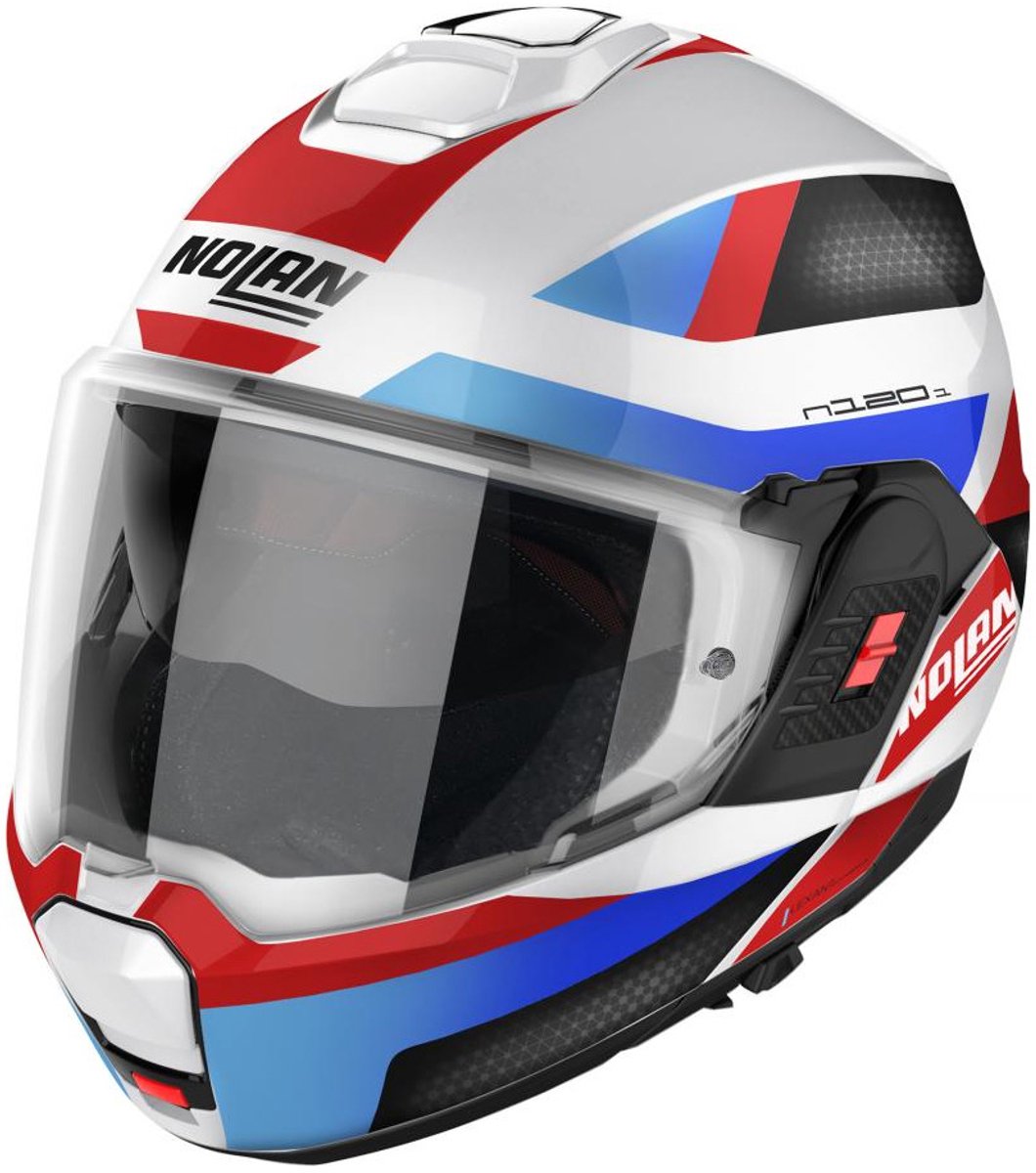 Nolan n120-1 métro n-com 024 xxl casque de moto casque modulable