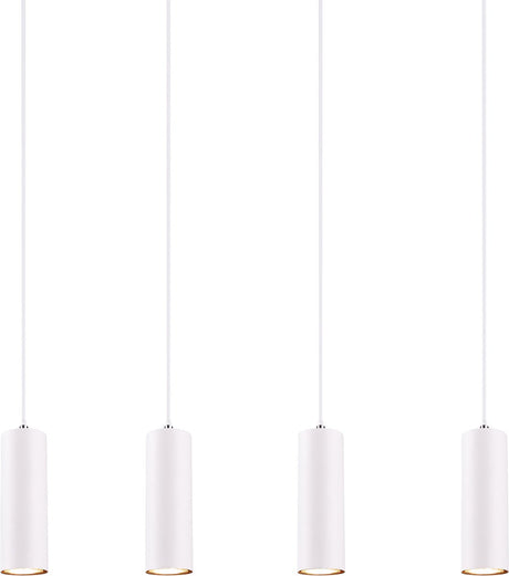 Trio marley - lampe suspendue - blanc - excl. 4x gu10 3w - réglable en hauteur