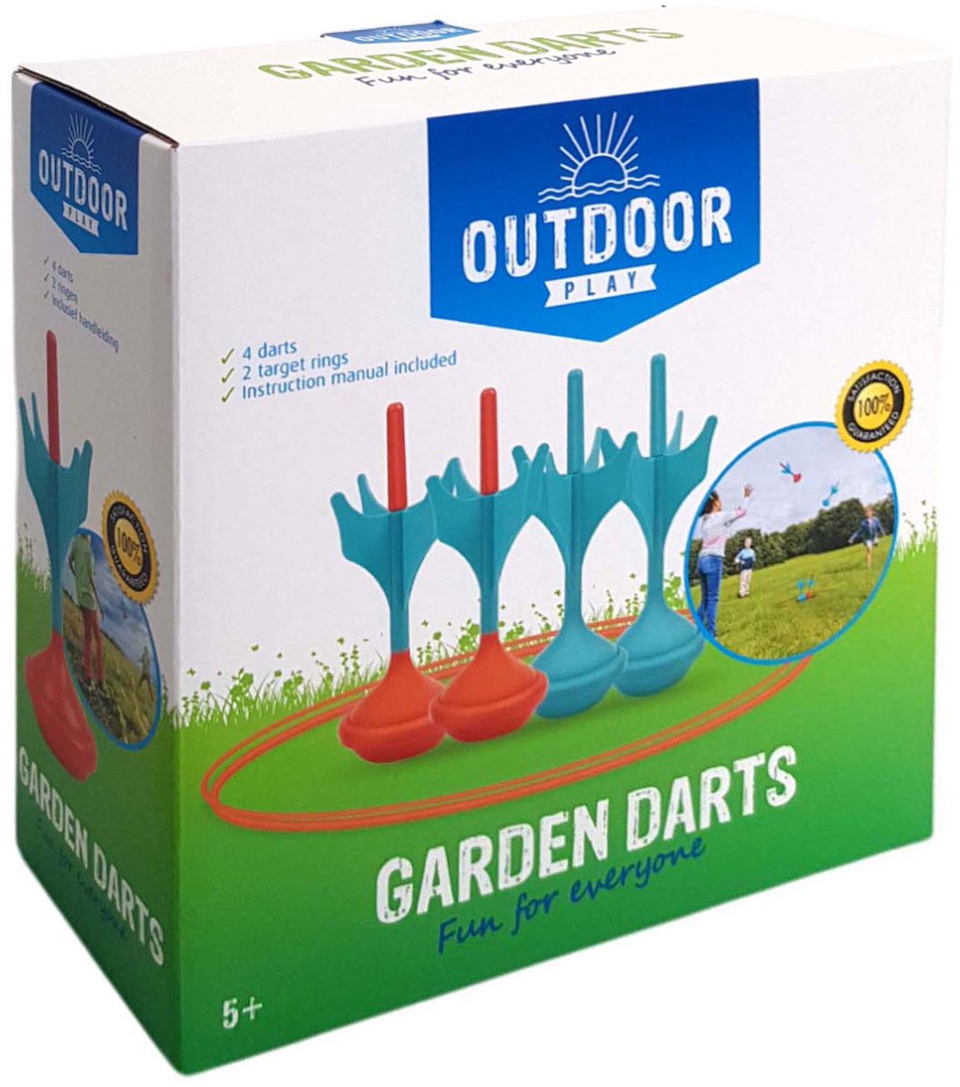 Fléchettes géantes de jardin pour jeux d'extérieur, 6 pcs.