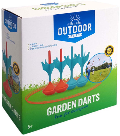 Fléchettes géantes de jardin pour jeux d'extérieur, 6 pcs.