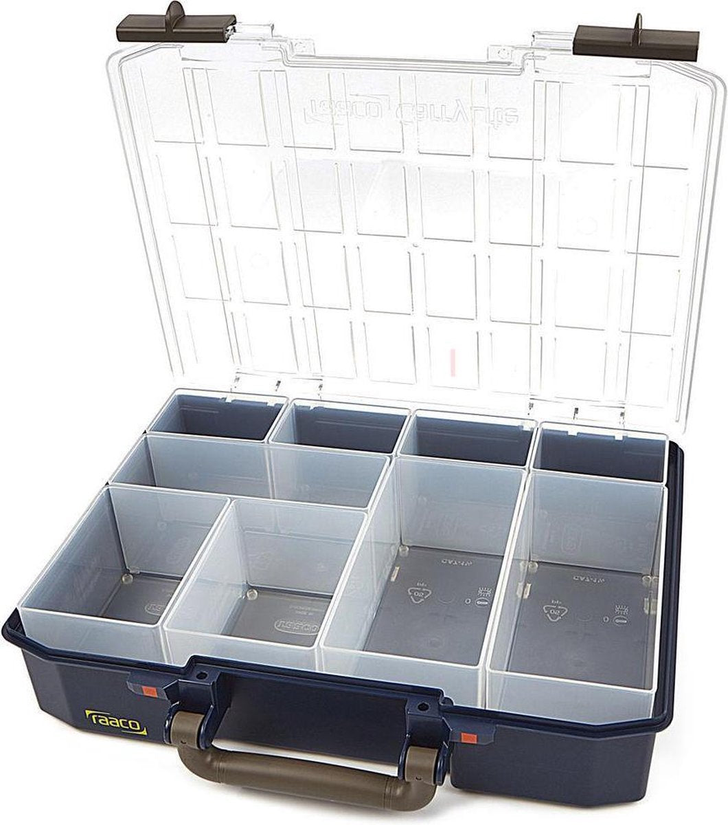 Boîte d'assortiment Raaco - carrylite 80 - avec 9 boîtes d'insertion - 278 x 337 x 79 mm - 143608