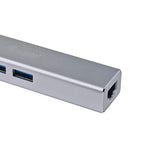 Équiper le hub USB-C 133481 vers USB 3.0 à 3 ports d'un adaptateur Gigabit