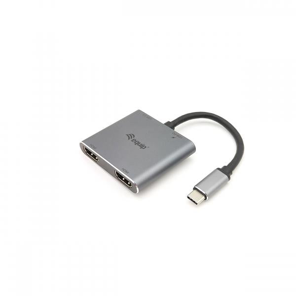 Equip 133484 USB-C 4 en 1 double adaptateur HDMI