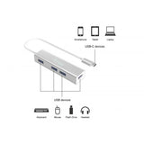 Equip 128958 Hubs USB-C vers 4 ports USB 3.0, USB 3.2 gen 1 type-c, type-a, 5000 mbit s, argent