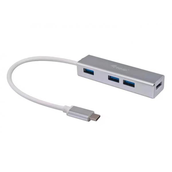 Equip 128958 Hubs USB-C vers 4 ports USB 3.0, USB 3.2 gen 1 type-c, type-a, 5000 mbit s, argent