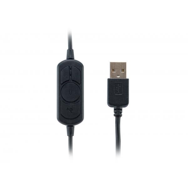 Equip 245305 casque USB, casque, bandeau, centre d'appels de bureau, noir, binaural, contrôle en ligne u