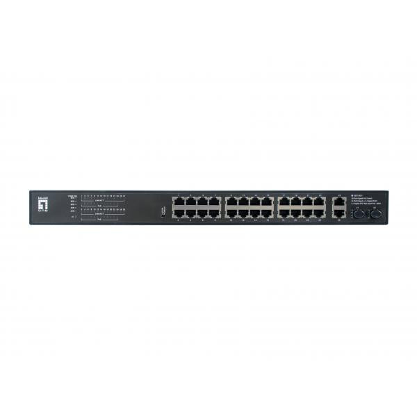 Niveau GEP-2821 28 ports Gigabit Poe Switch, 24x POE Sorties, 2x Gigabit RJ45, 2x Gigabit SFP, 1h