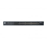 Niveau GEP-2821 28 ports Gigabit Poe Switch, 24x POE Sorties, 2x Gigabit RJ45, 2x Gigabit SFP, 1h