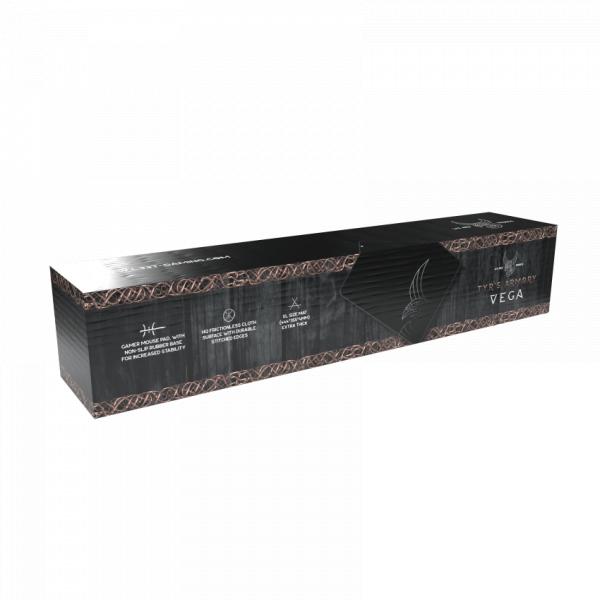 Tapis de souris de jeu L33t gaming 160403 vega xl, surface rapide. 444 x 355 x 4 mm, noir