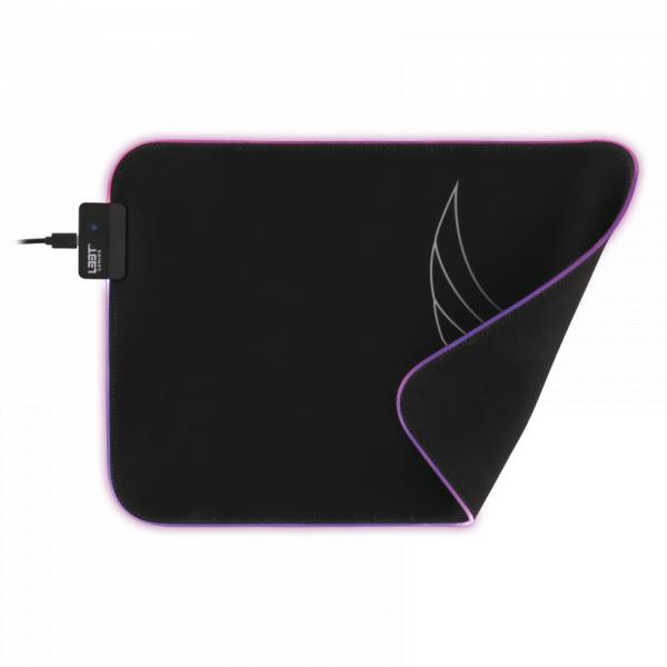 Tapis de souris de jeu L33t gaming 160405 karlvagn rgb, taille moyenne, surface rapide. 355 x 255 x 3 mm, noir