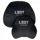 L33t gaming 160382 ensemble de coussins de chaise de jeu de luxe, mousse à mémoire de forme, velours, ultra-doux, noir
