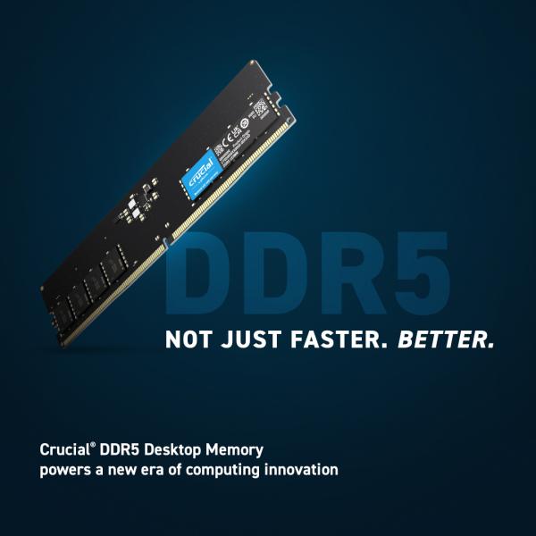 Mémoire dimm Crucial ct8g48c40u5, 8 Go, DDR5, 4 800 MHz, CL40, 1,1 V