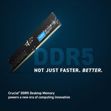 Mémoire dimm Crucial ct8g48c40u5, 8 Go, DDR5, 4 800 MHz, CL40, 1,1 V