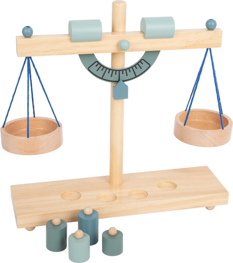 Small foot - balance en bois avec poids, 5 parties.