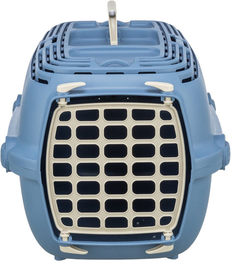 Trixie panier de voyage relax 1 bleu - adapté jusqu'à 6 kg - 48x30x32 cm avec poignée et fermeture tournante