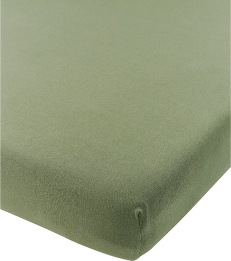 Drap-housse Meyco baby uni pour berceau - jersey - vert olive - 60x120cm