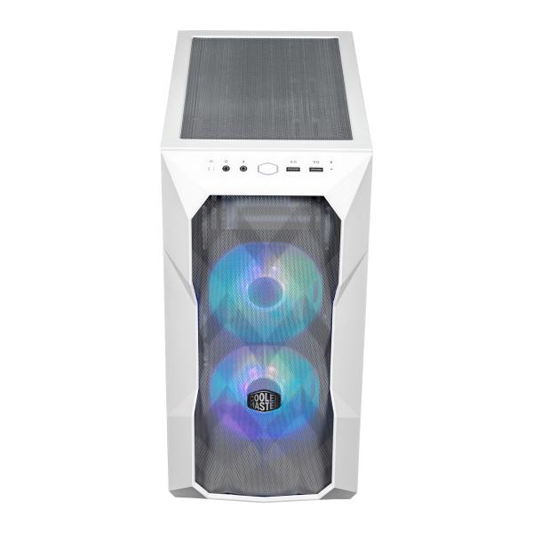 Cooler master td300-wgnn-s00 td300 mesh blanc, matx, tour midi, hub argb, maille 3d, dessus amovible