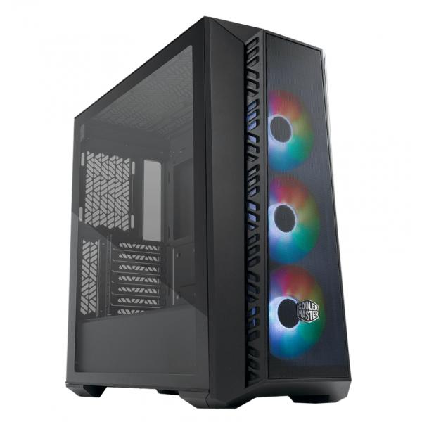 Cooler master mb520-kgnn-s00 masterbox 520 mesh, rouge, atx, midi, fenêtre transparente bord à bord