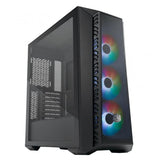 Cooler master mb520-kgnn-s00 masterbox 520 mesh, rouge, atx, midi, fenêtre transparente bord à bord