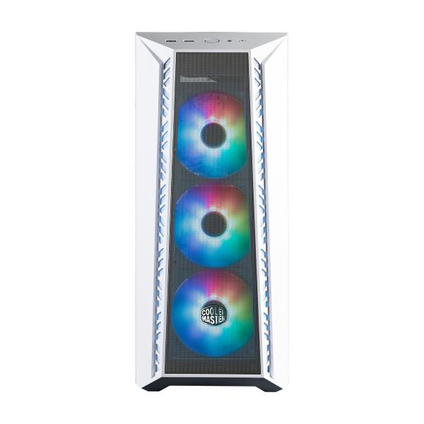 Cooler master mb520-wgnn-s00 masterbox 520 mesh blanc, atx, midi, fenêtre transparente bord à bord