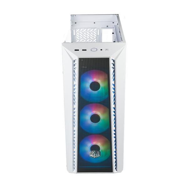 Cooler master mb520-wgnn-s01 masterbox 520 blanc, atx, tour midi, fenêtre transparente bord à bord