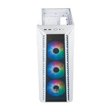 Cooler master mb520-wgnn-s01 masterbox 520 blanc, atx, tour midi, fenêtre transparente bord à bord