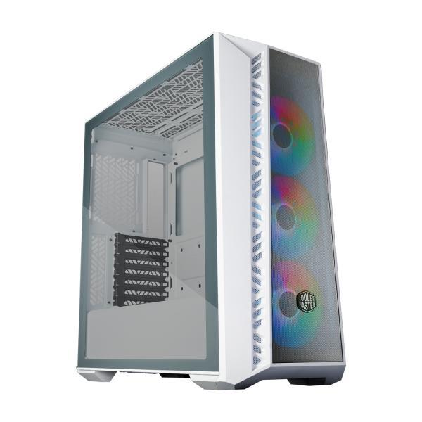 Cooler master mb520-wgnn-s01 masterbox 520 blanc, atx, tour midi, fenêtre transparente bord à bord