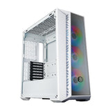 Cooler master mb520-wgnn-s01 masterbox 520 blanc, atx, tour midi, fenêtre transparente bord à bord