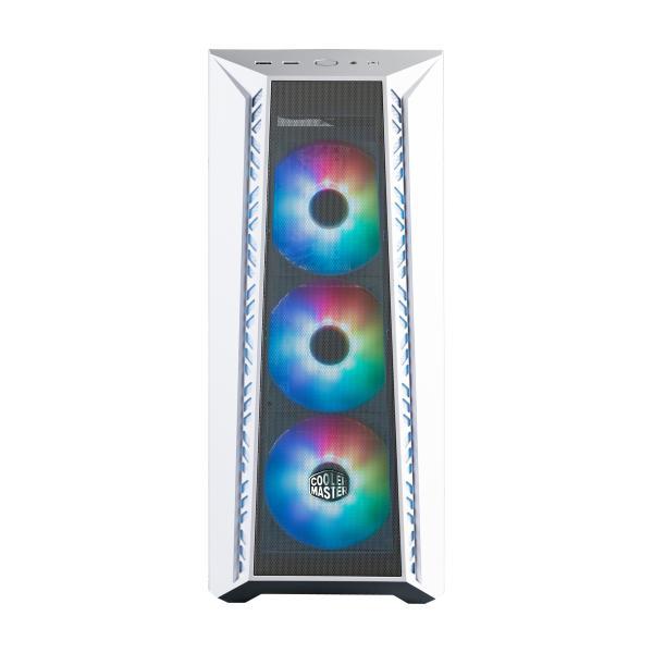 Cooler master mb520-wgnn-s01 masterbox 520 blanc, atx, tour midi, fenêtre transparente bord à bord