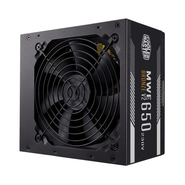 Cooler master mpe-6501-acabw-beu mwe 650 bronze v2, atx, 650 w, dc-to-dc + llc, 88%, 120mm, noir