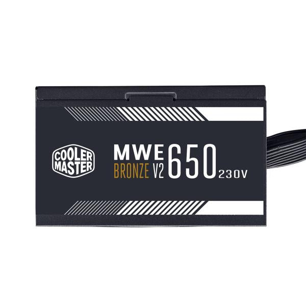 Cooler master mpe-6501-acabw-beu mwe 650 bronze v2, atx, 650 w, dc-to-dc + llc, 88%, 120mm, noir