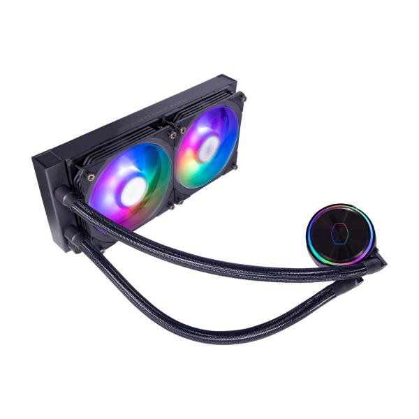 Cooler master mly-d24m-a23pz-r1 pl240 flux, radiateur 240mm, 120mm x2, 0-2300 tr/min ± 10%, led rgb