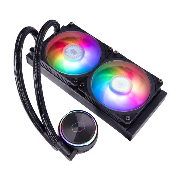 Cooler master mly-d24m-a23pz-r1 pl240 flux, radiateur 240mm, 120mm x2, 0-2300 tr/min ± 10%, led rgb