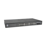 Levelone levelone gep-2841 28-port web managed switch, l2, gigabit ethernet, over ethernet (poe)