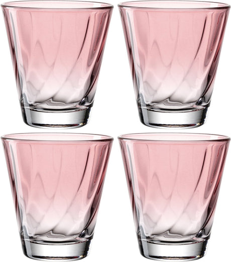 Verre à boire Leonardo twist 215ml rouge - set 4