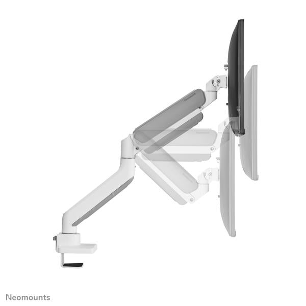 Neomounts ds70-450wh1 support de bureau à mouvement complet, 17 - 42 pouces, œillet de serrage topfix