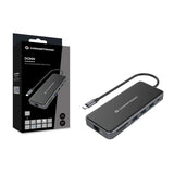 Concepttronic Donn15G 12-in-1-Dockingstation, USB 3.2 Gen 1, Typ-C, 100 W, HDMI, VGA, (MICRO) SD