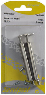Mack 1013272 - 2 meubelschuiven vernikkeld a 70 - b 21 mm | 5 stuks