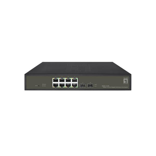 Levelone Ges-2110P Hilbert Switch Gigabit PoE Smart Lite géré L2, 10 ports, 8 sorties PoE, 2 SFP