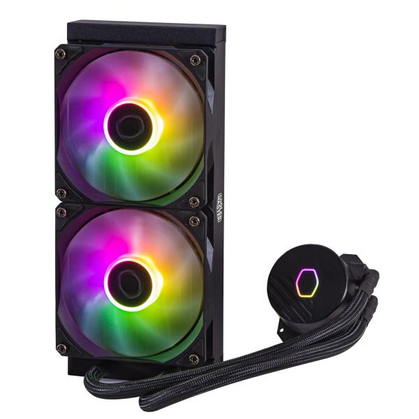 Cooler Master Cooler MLW-D24M-A18PZ-R1 Masterliquid 240L Core Argb, 4-Pin, 2x 120mm Argb, 27,2 DBA (Max)