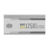 Cooler master mpe-c501-afcag-3geu mwe gold 1250 v2 blanc, atx3.0, 1250w, 90%, 140mm, 3x pcie 6+2
