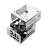 Cooler master mpe-c501-afcag-3geu mwe gold 1250 v2 blanc, atx3.0, 1250w, 90%, 140mm, 3x pcie 6+2