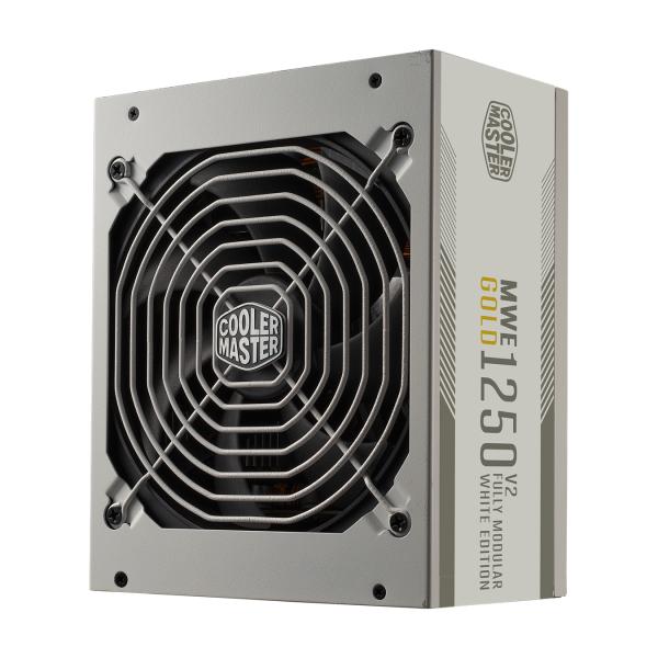 Cooler master mpe-c501-afcag-3geu mwe gold 1250 v2 blanc, atx3.0, 1250w, 90%, 140mm, 3x pcie 6+2
